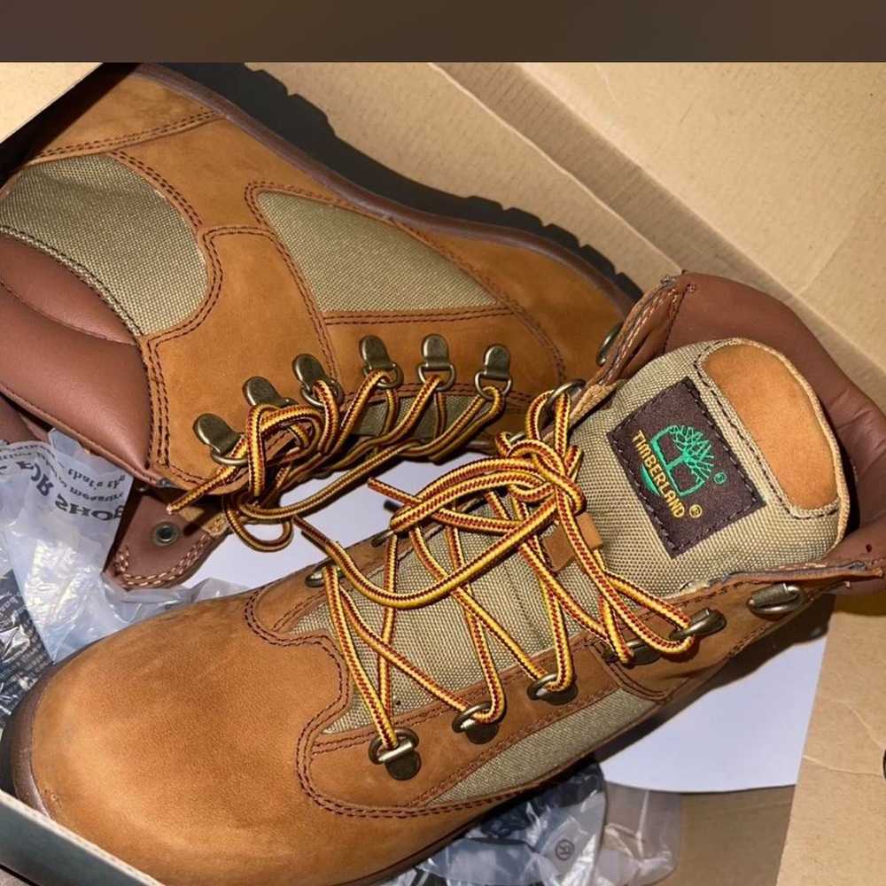 Timberland Men's Two-Tone Brown/Tan Rugged Hiking Boots